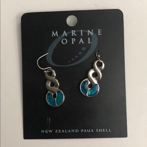 Marine opal earrings